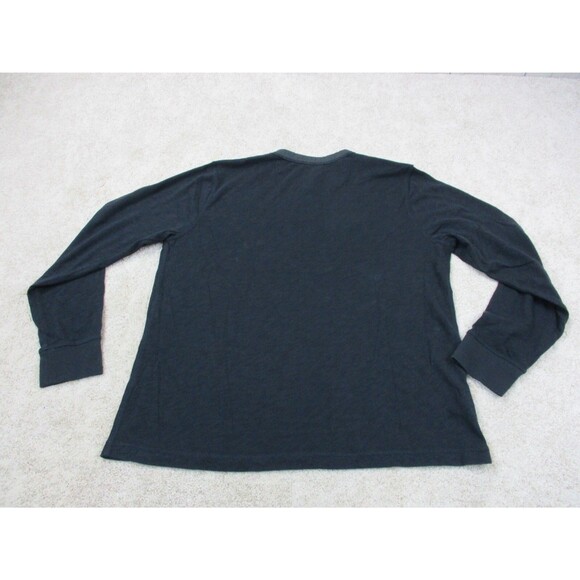 LL Bean Shirt Mens Extra Large XL Slim Black Cotton Henley Casual Pullover * - Picture 5 of 12